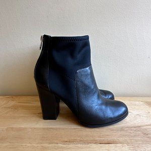 Adrienne Vittadini Black Block Heel Booties